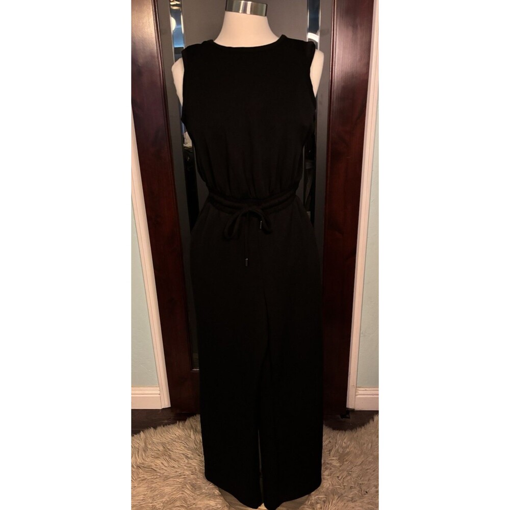 New SCOOP Black Scuba Racerback Jumpsuit Romper SUPER SOFT COMFY Size XS 0-2 $36